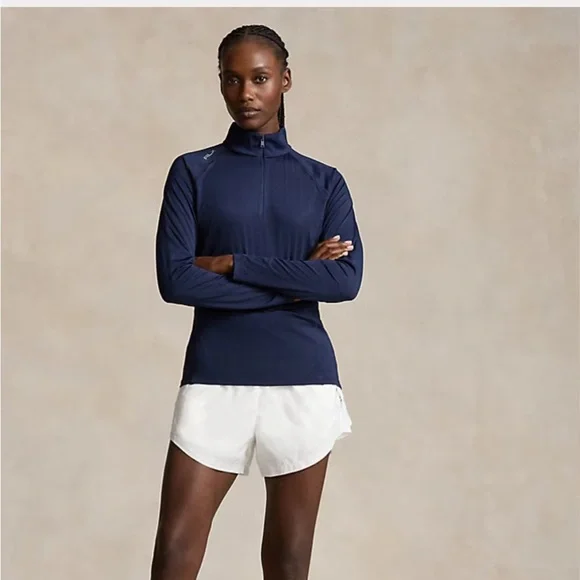 NWT NEW Ralph Lauren RLX Golf Jersey Quarter-Zip Pullover NAVY BLUE - Picture 2 of 11